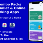 Combo Flutter 5 Wallet & Online Banking Apps in 1 Template | Flutter | Figma | Life Time Update
