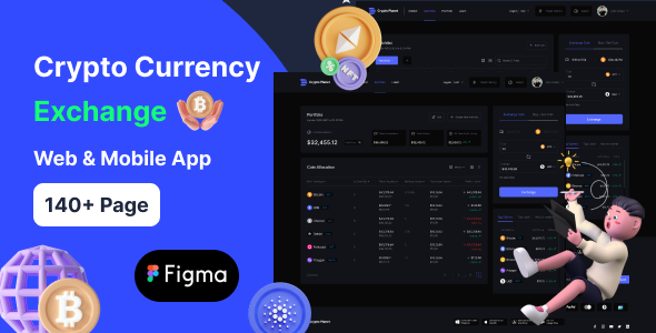 Crypto Planet - Crypto Trading Exchange UI Template In Figma Crypto Planet - Crypto Trading Exchange UI Template In Figma - Image 1