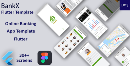 Online Banking Android App + Online Banking iOS App Template| Bank App | BankX | Flutter