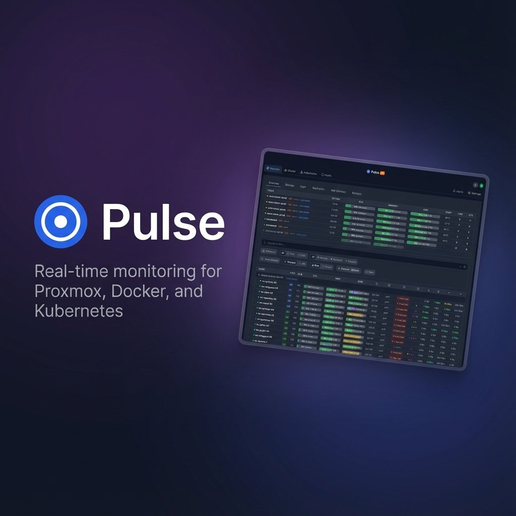 Pulse — Real-time monitoring for Proxmox, Docker, and Kubernetes with AI-powered insights, smart alerts, and a beautiful unified dashboard Pulse — Real-time monitoring for Proxmox, Docker, and Kubernetes with AI-powered insights, smart alerts, and a beautiful unified dashboard - Image 1
