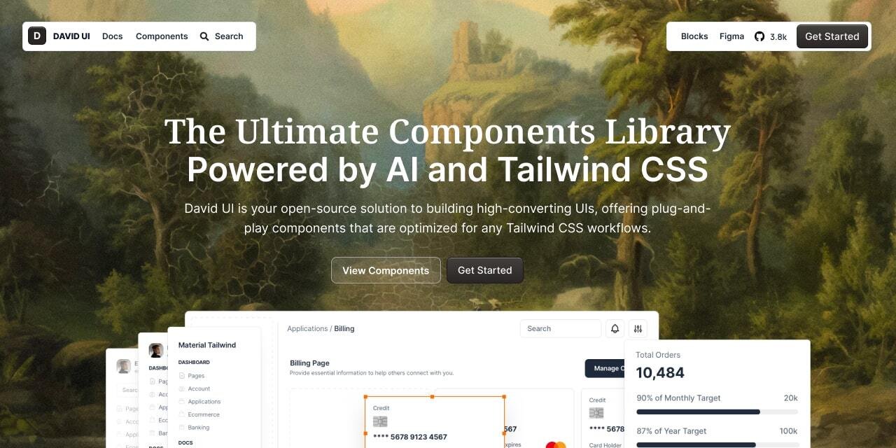 david-ai — David AI is a free and open-source collection of customizable, production-ready UI components built with Tailwind CSS. david-ai — David AI is a free and open-source collection of customizable, production-ready UI components built with Tailwind CSS. - Image 1