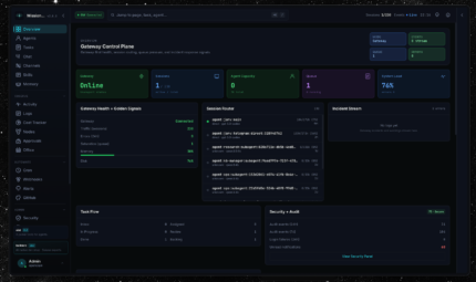 mission-control — Self-hosted AI agent orchestration platform: dispatch tasks, run multi-agent workflows, monitor spend, and govern operations from one mission control dashboard.