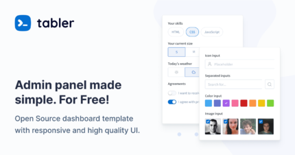 tabler — Tabler is free and open-source HTML Dashboard UI Kit built on Bootstrap